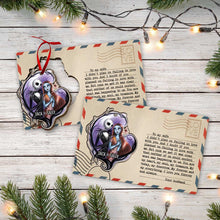Load image into Gallery viewer, Personalized Wooden Christmas Ornament Pop Out Card for Couples
