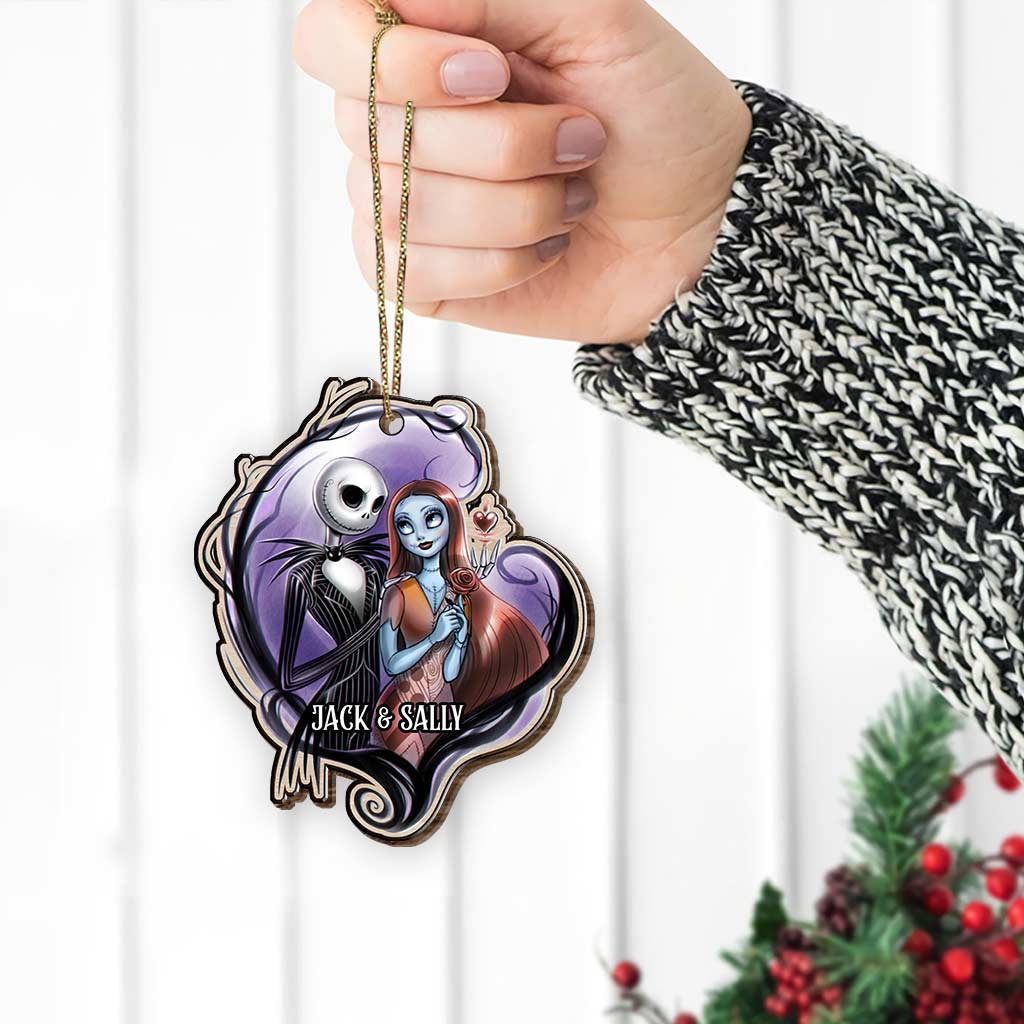 Personalized Wooden Christmas Ornament Pop Out Card for Couples