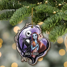 Load image into Gallery viewer, Personalized Wooden Christmas Ornament Pop Out Card for Couples
