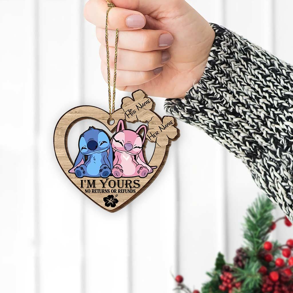 Personalized Wooden Pop Out Ornament Custom Couple Gift for Christmas