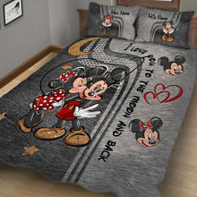 Load image into Gallery viewer, Personalized Mickey Mouse Quilt Set Custom Names Gifts for Couples

