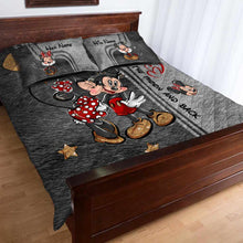 Load image into Gallery viewer, Personalized Mickey Mouse Quilt Set Custom Names Gifts for Couples
