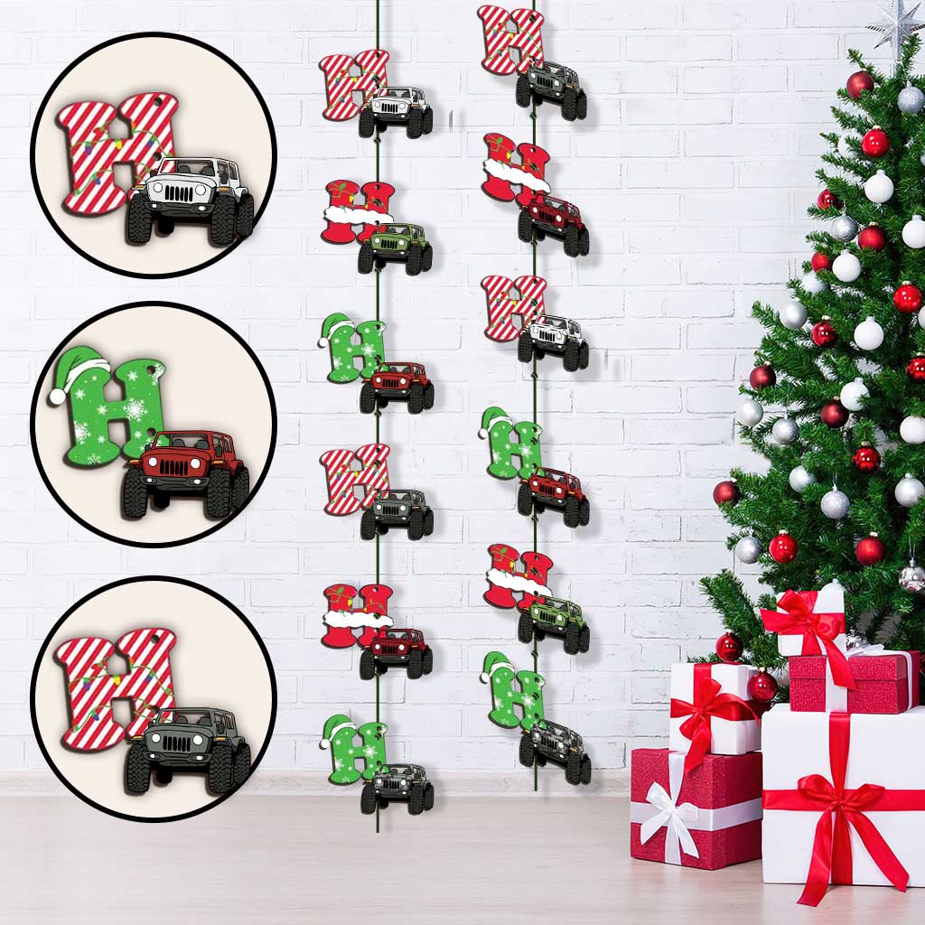 Personalized Christmas Car Garland - 6 Pieces for Holiday Decor
