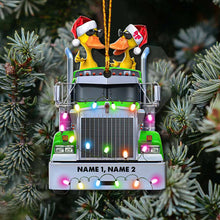 Load image into Gallery viewer, Personalized Christmas Ornament with Custom Names &amp; Truck Design
