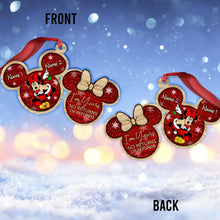 Load image into Gallery viewer, Personalized Mickey Mouse Ears Christmas Ornament Custom Names Gift

