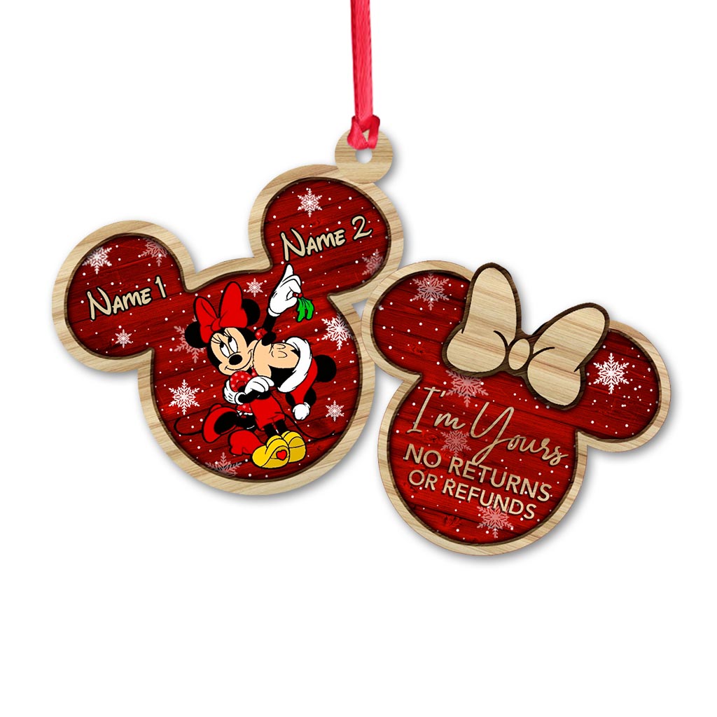 Personalized Mickey Mouse Ears Christmas Ornament Custom Names Gift