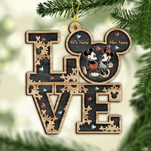 Load image into Gallery viewer, Personalized Mickey Mouse Ears Christmas Ornament Gift for Couple
