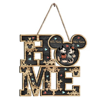 Load image into Gallery viewer, Personalized Couple Home Sign with Mickey Mouse Design
