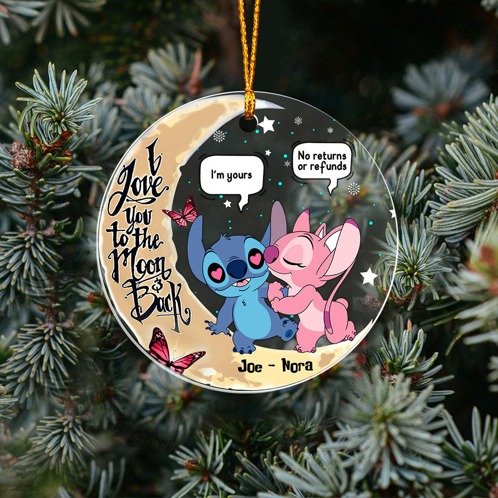 Personalized Transparent Ornament I Love You To The Moon Gift for Couple