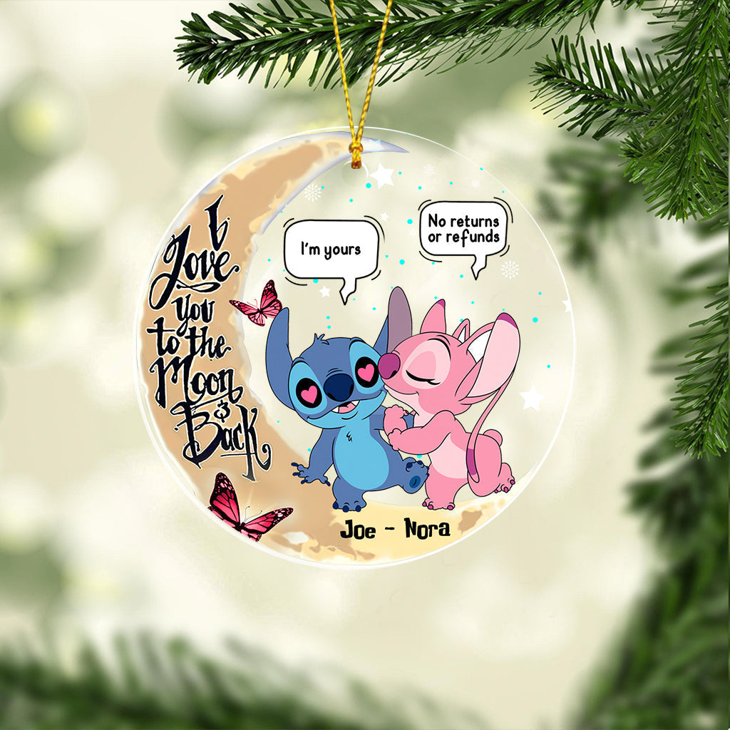 Personalized Transparent Ornament I Love You To The Moon Gift for Couple