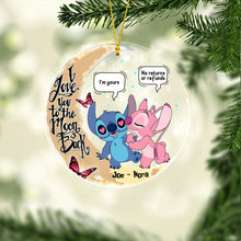 Load image into Gallery viewer, Personalized Transparent Ornament I Love You To The Moon Gift for Couple

