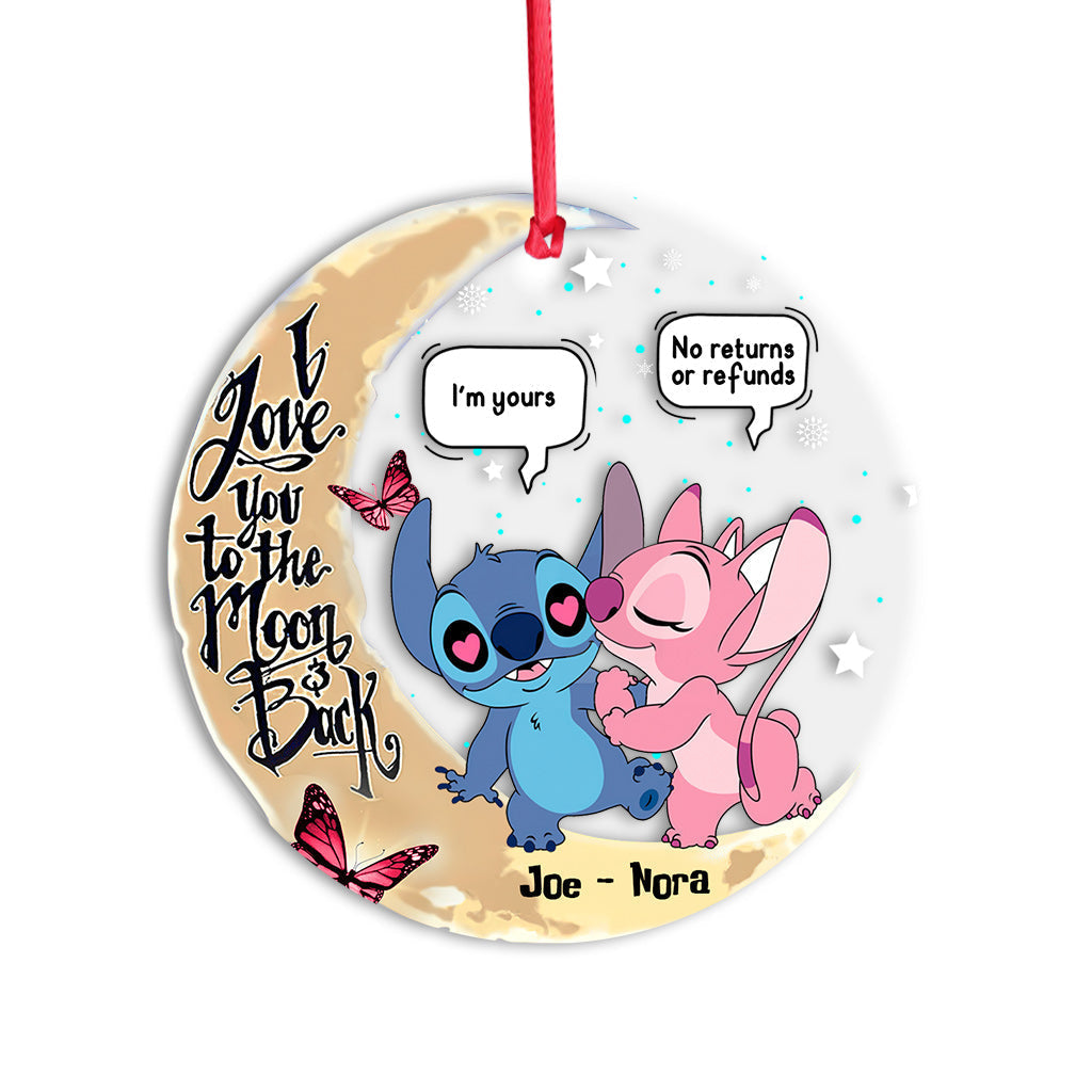 Personalized Transparent Ornament I Love You To The Moon Gift for Couple