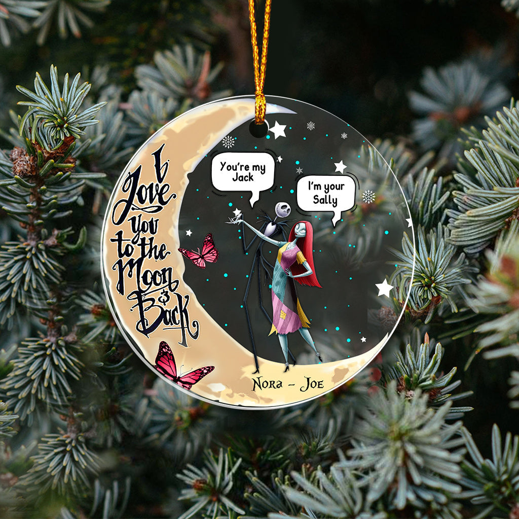 Personalized Transparent Ornament I Love You To The Moon Gift