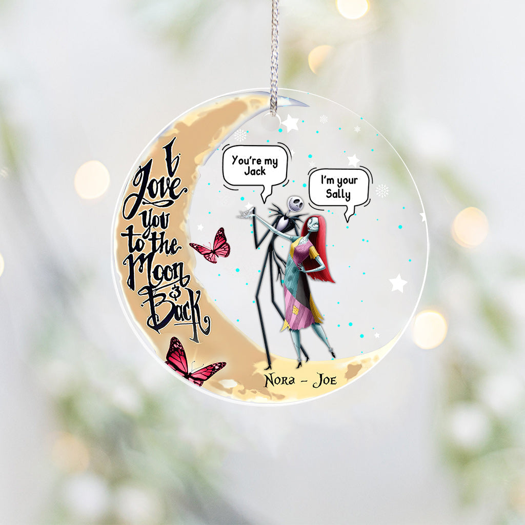 Personalized Transparent Ornament I Love You To The Moon Gift