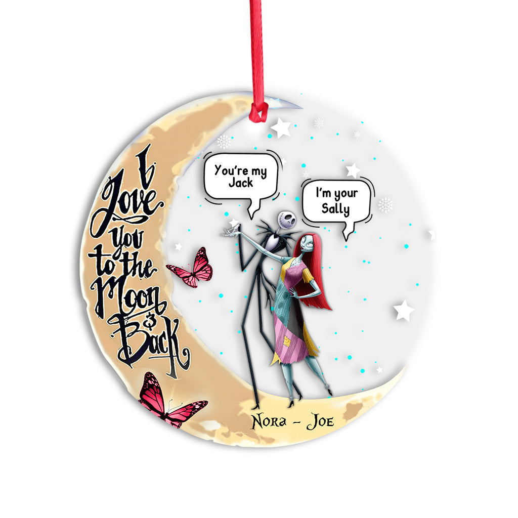 Personalized Transparent Ornament I Love You To The Moon Gift