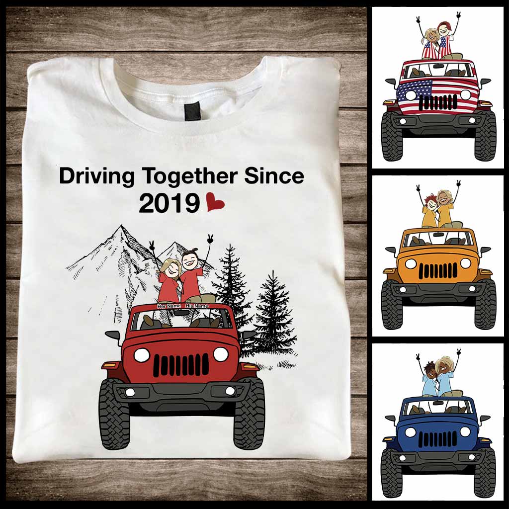 Personalized Couple Driving Together Since Shirt & Hoodie Gift