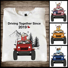 Load image into Gallery viewer, Personalized Couple Driving Together Since Shirt &amp; Hoodie Gift
