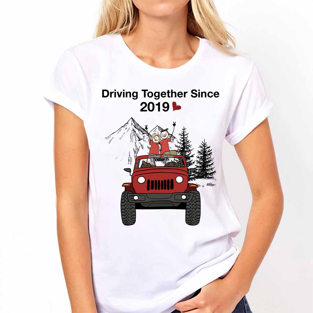 Personalized Couple Driving Together Since Shirt & Hoodie Gift