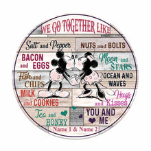 Load image into Gallery viewer, Personalized Round Wood Sign for Couples - Custom Name Gift
