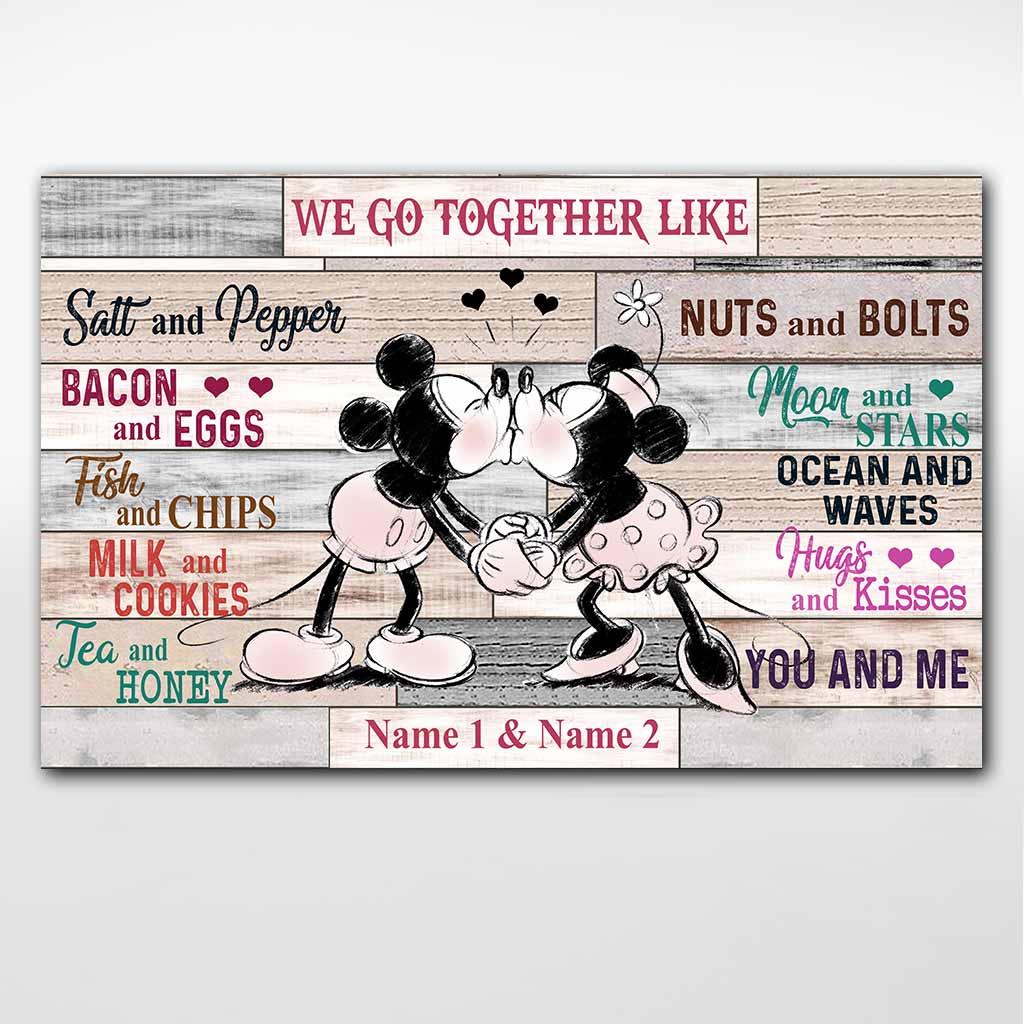 Personalized Couple Mouse Poster Custom Name Gift Idea