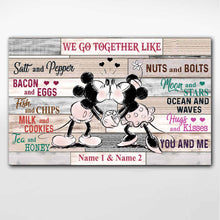 Load image into Gallery viewer, Personalized Couple Mouse Poster Custom Name Gift Idea
