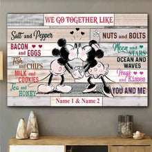 Load image into Gallery viewer, Personalized Couple Mouse Poster Custom Name Gift Idea
