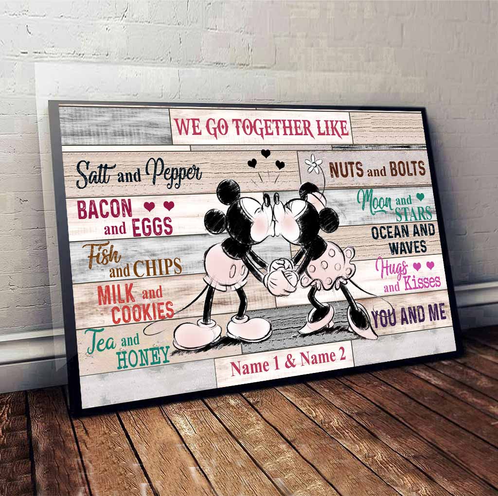 Personalized Couple Mouse Poster Custom Name Gift Idea