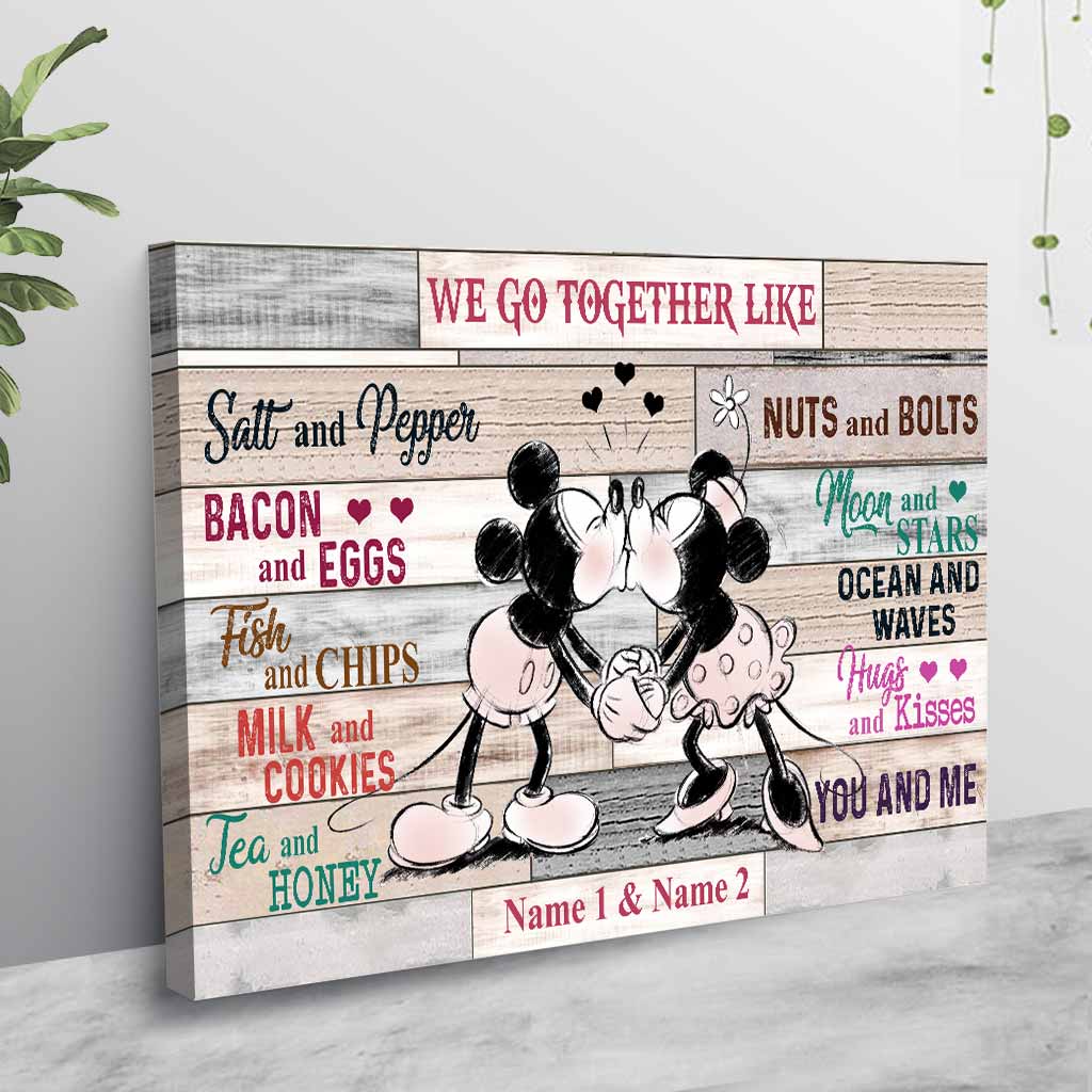 Personalized Couple Mouse Poster Custom Name Gift Idea