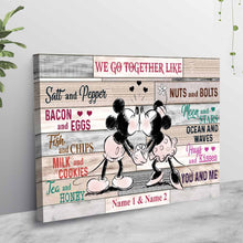 Load image into Gallery viewer, Personalized Couple Mouse Poster Custom Name Gift Idea
