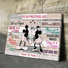 Load image into Gallery viewer, Personalized Couple Mouse Poster Custom Name Gift Idea
