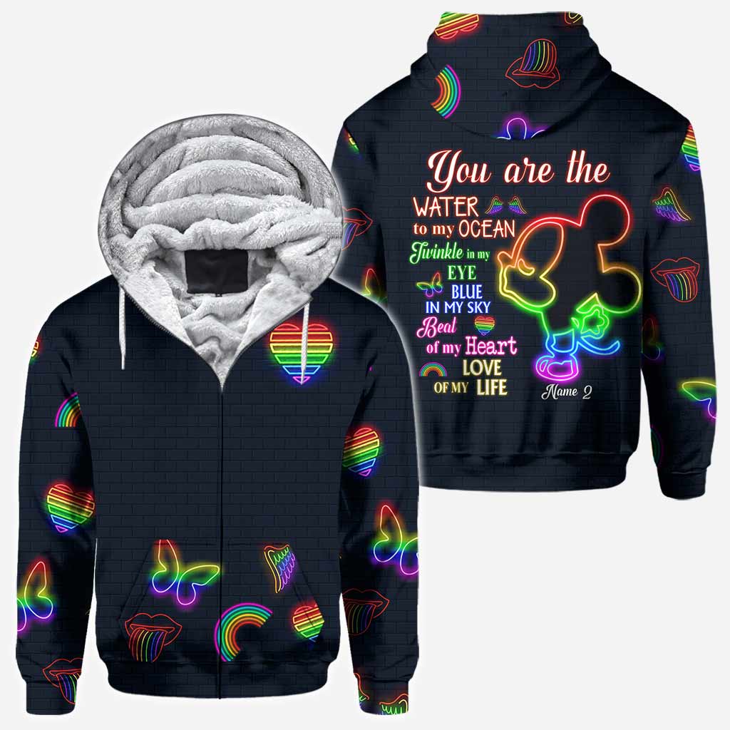 Personalized LGBT Support All Over T-shirt & Hoodie for Couples