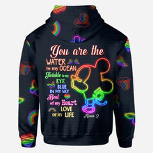 Load image into Gallery viewer, Personalized LGBT Support All Over T-shirt &amp; Hoodie for Couples
