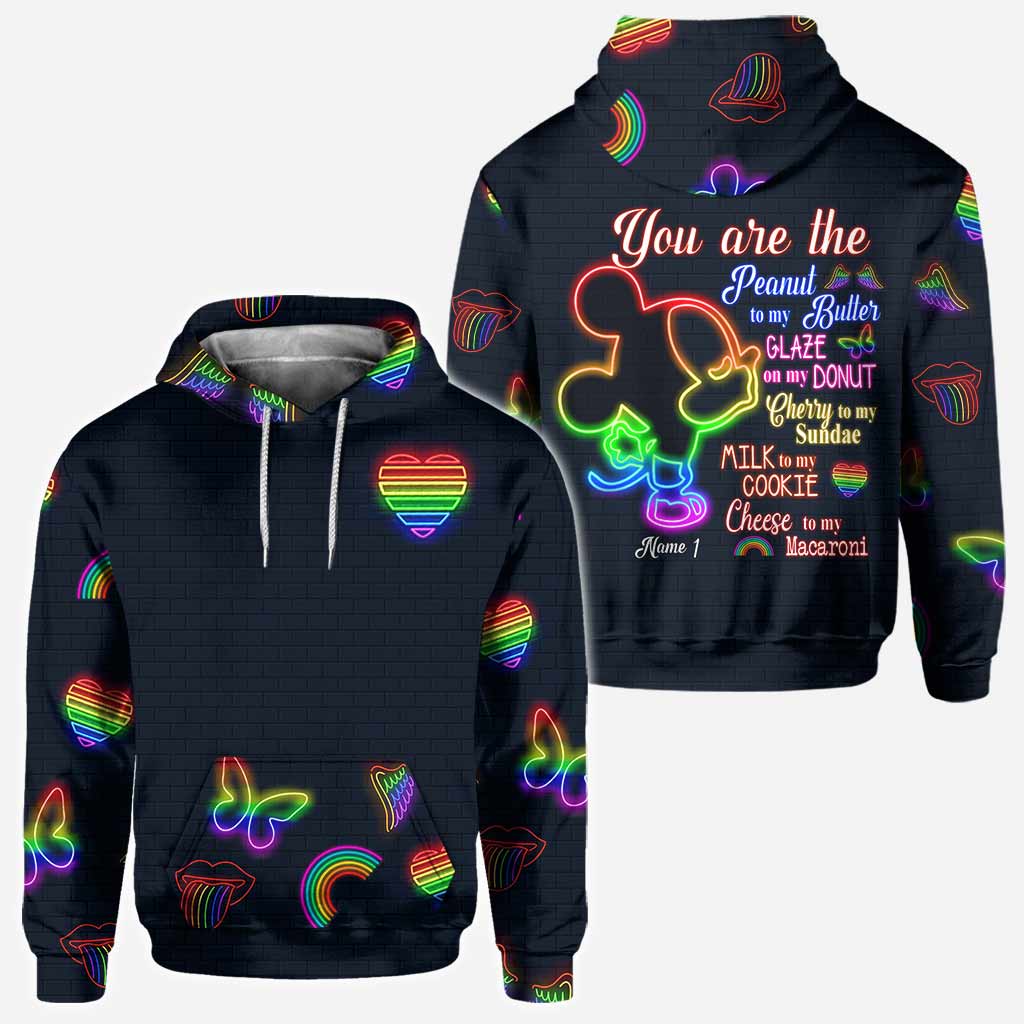 Personalized LGBT Support All Over T-shirt & Hoodie for Couples