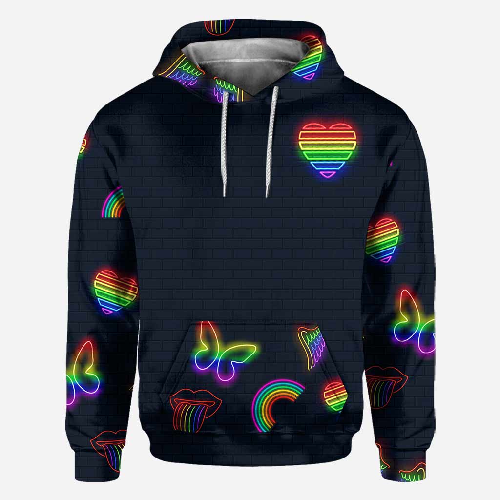 Personalized LGBT Support All Over T-shirt & Hoodie for Couples