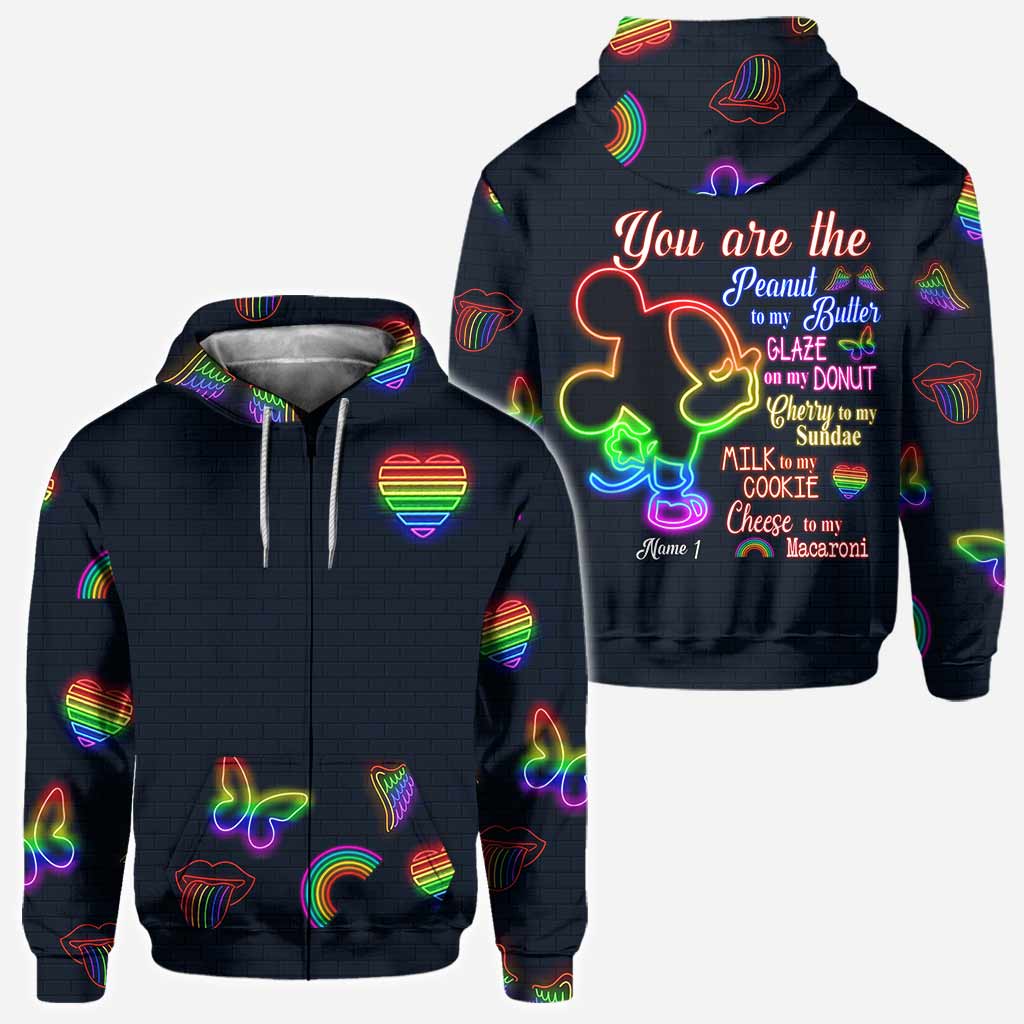 Personalized LGBT Support All Over T-shirt & Hoodie for Couples