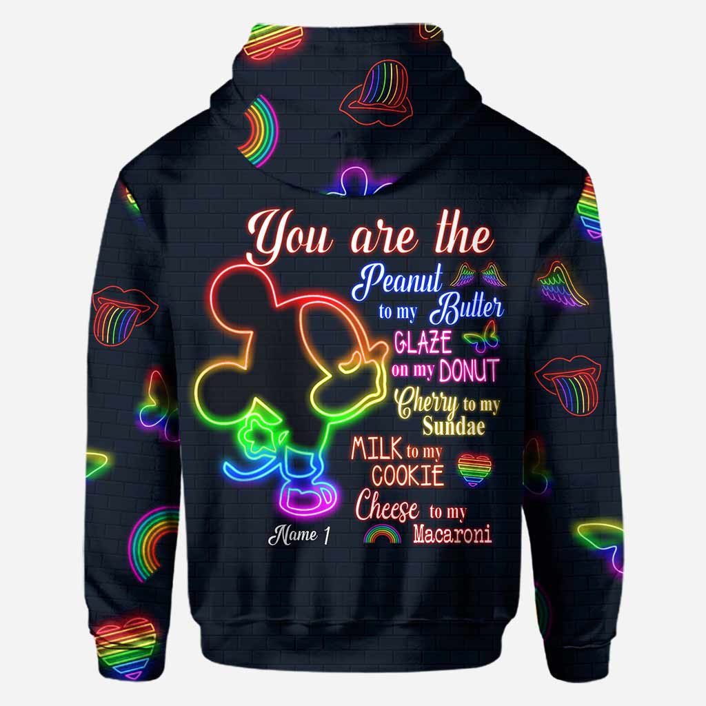Personalized LGBT Support All Over T-shirt & Hoodie for Couples