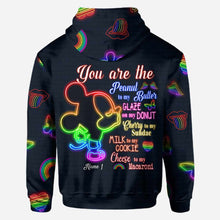 Load image into Gallery viewer, Personalized LGBT Support All Over T-shirt &amp; Hoodie for Couples
