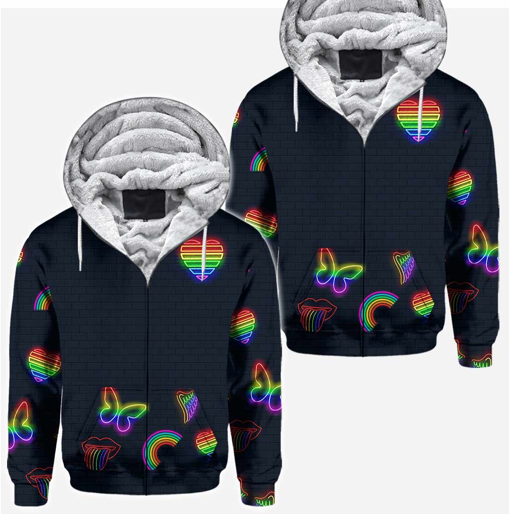 Personalized LGBT Support All Over T-shirt & Hoodie for Couples
