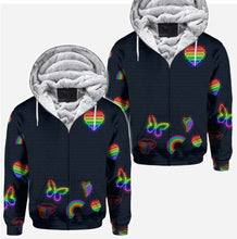 Load image into Gallery viewer, Personalized LGBT Support All Over T-shirt &amp; Hoodie for Couples
