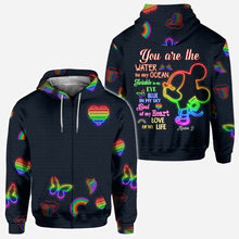 Load image into Gallery viewer, Personalized LGBT Support All Over T-shirt &amp; Hoodie for Couples
