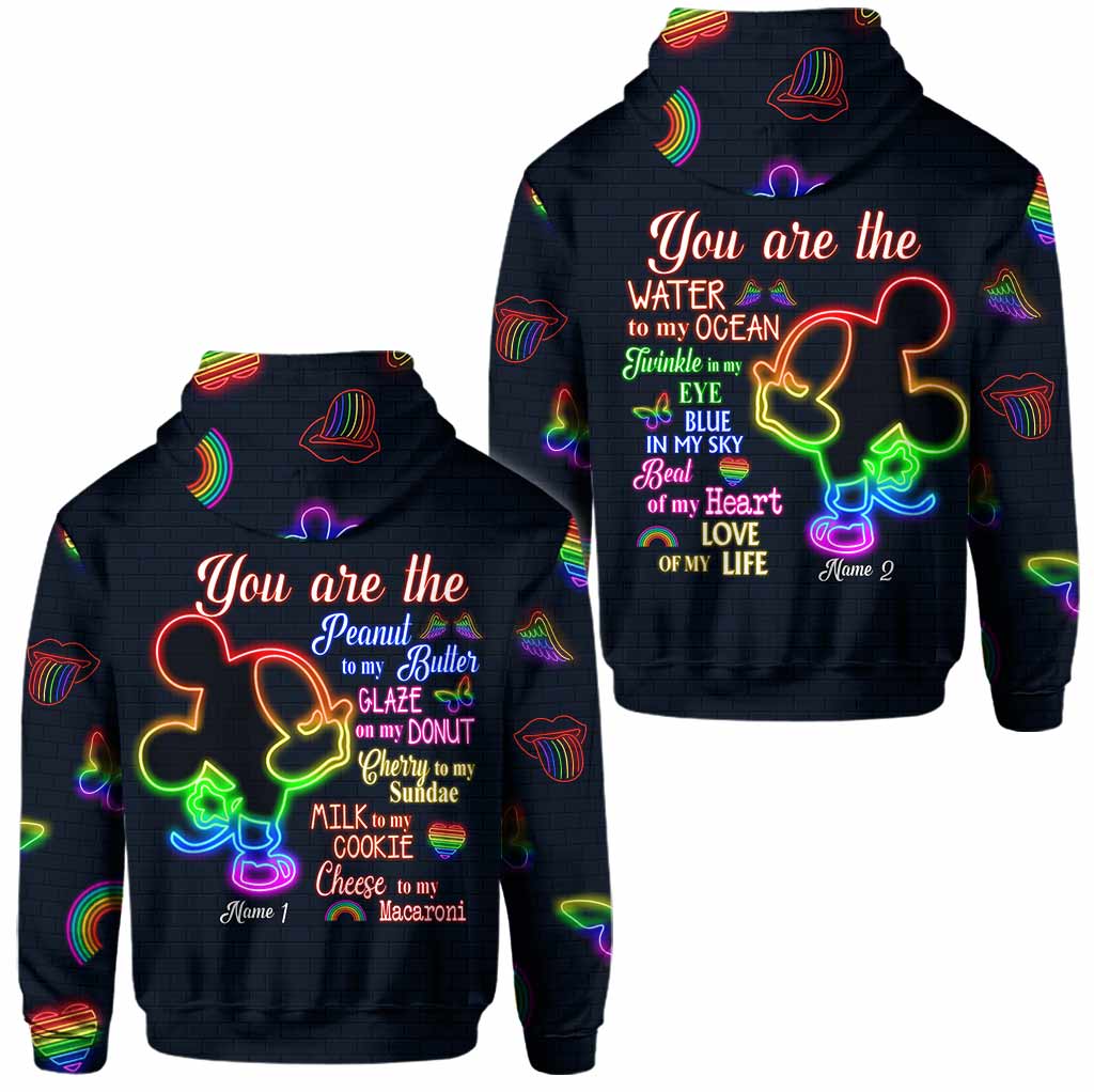 Personalized LGBT Support All Over T-shirt & Hoodie for Couples