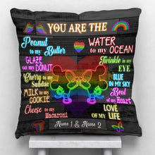 Load image into Gallery viewer, Personalized LGBT Couple Throw Pillow with 3D Print for Home Decor
