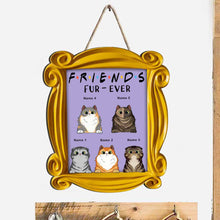 Load image into Gallery viewer, Personalized Cat Wood Sign Custom Name Family Gift

