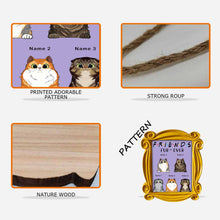 Load image into Gallery viewer, Personalized Cat Wood Sign Custom Name Family Gift
