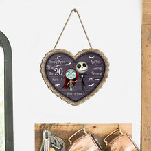 Load image into Gallery viewer, Personalized Heart Wood Sign Custom Names 20 Years Gift for Couples
