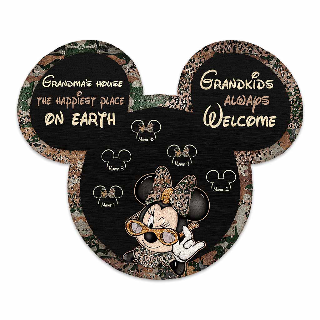 Personalized Grandma Shaped Doormat for Mother's Day Gift