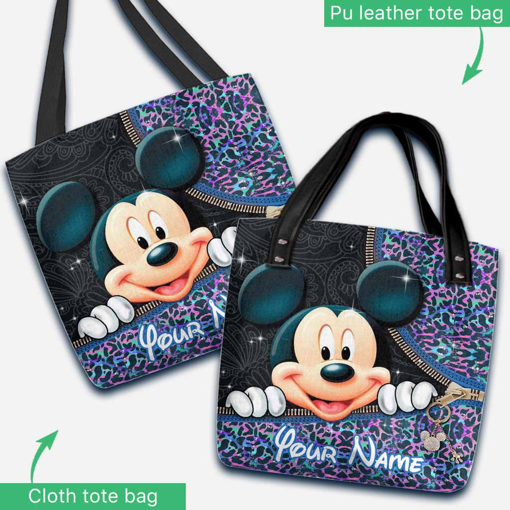 Personalized Mickey Mouse Tote Bag Custom Name Gift for Kids
