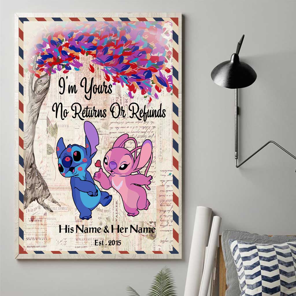 Personalized Ohana Poster Custom Name Wall Art Gift for Couple