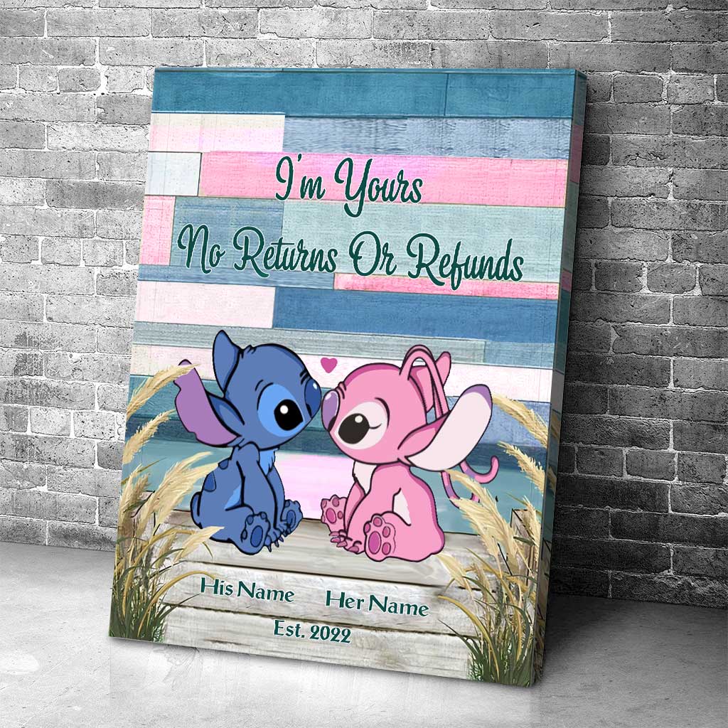 Personalized Ohana Poster Custom Name Gift for Couple