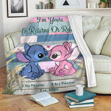 Load image into Gallery viewer, Personalized Ohana Blanket Custom Name Gift for Couples
